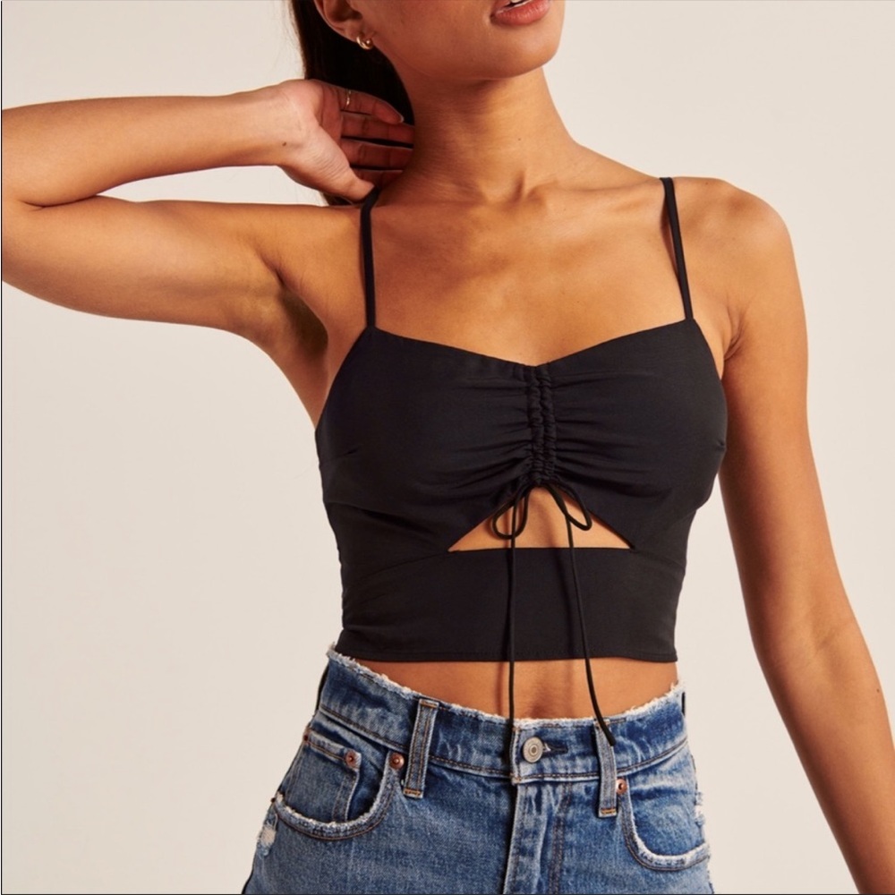 Abercrombie Cinched Front Cutout Top